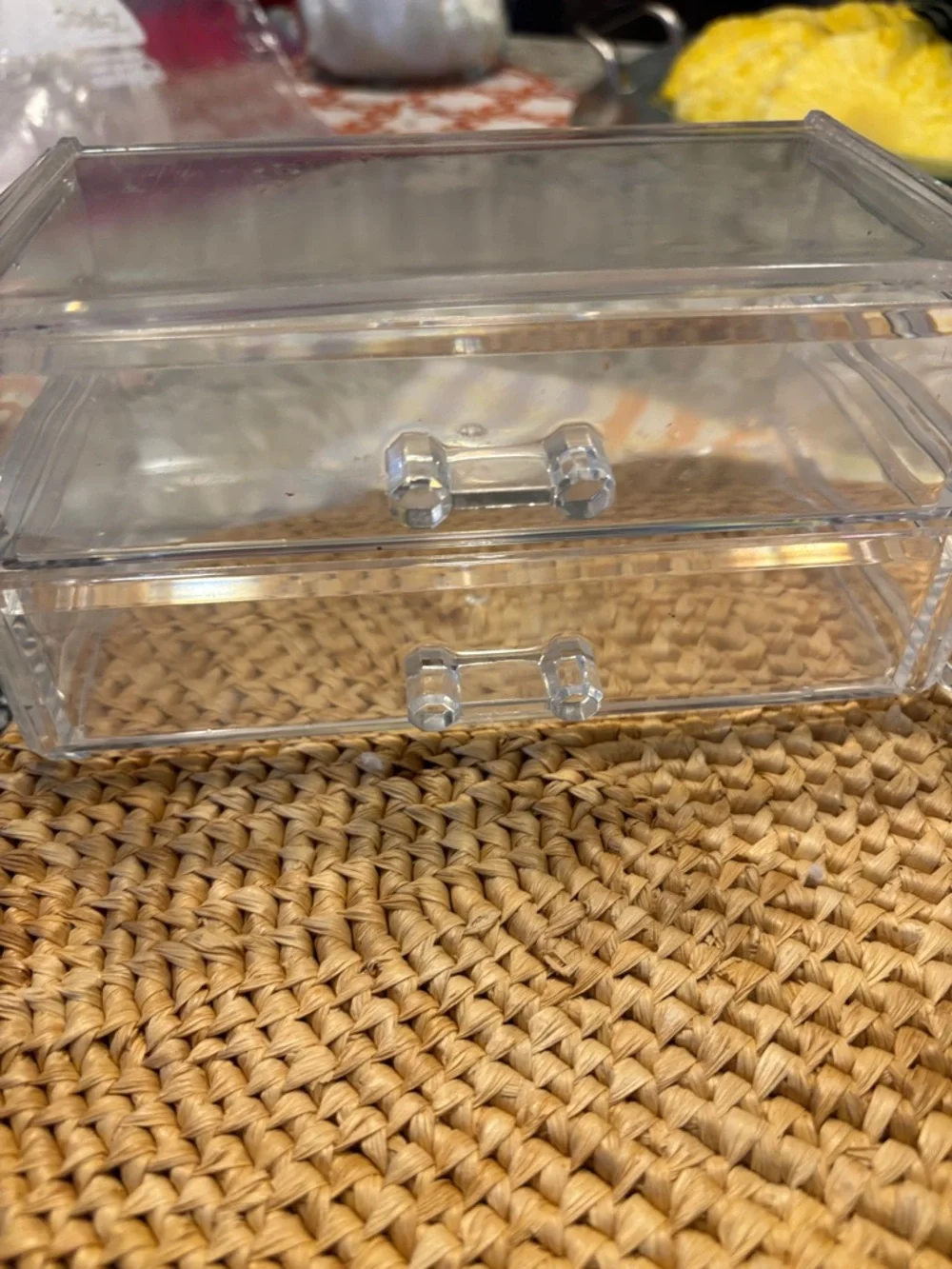 Clear Acrylic Bathroom Organizer Set - Transparent Bath Storage 3 piece